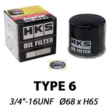 Filtre à huile HKS Type 6 68mm x H65mm (UNF 3/4 -16) 52009-AK010 