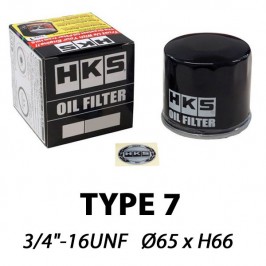 "Filtre à Huile HKS Type 7 | 3/4""-16 UNF (Nissan CA18, RB, VG30, Toyota 4A-G(Z)E, 3S-G(T)E, 1ZZ, 2ZZ...)" 